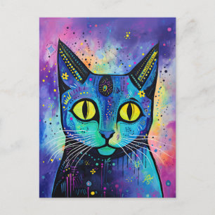 Carte Postale Cute Funny Kitty Chat Mélange Média Animal Animaux