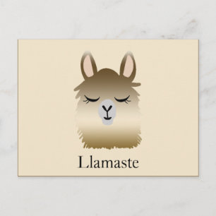 Carte postale Cute Funny Llama Namaste