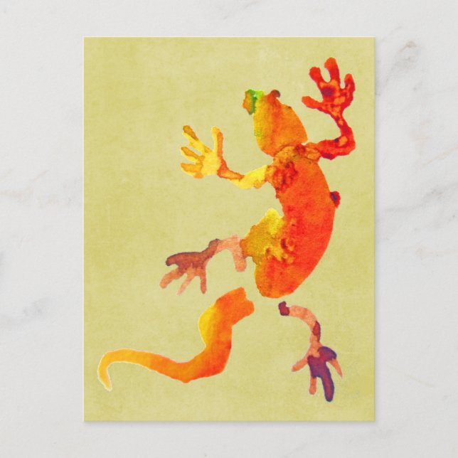 Carte Postale Cute gecko lézard reptile art (Devant)
