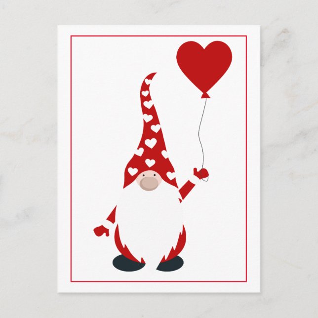 Carte Postale Cute Gnome Valentine (Devant)