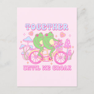 Carte Postale Cute Grenouille Couple - Ensemble Jusqu'À Ce Que N
