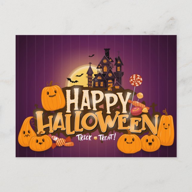 Carte Postale Cute Halloween (Devant)