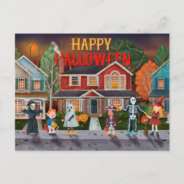 Carte Postale Cute Halloween (Devant)
