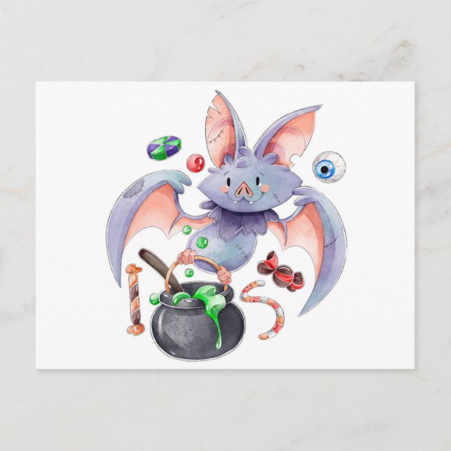 Carte Postale Cute Halloween (Devant)