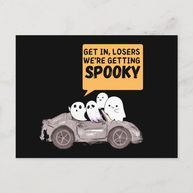 Carte Postale Cute Halloween Ghost spooktacular party (Devant)