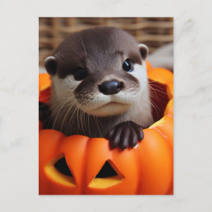 Carte Postale Cute Halloween Otter