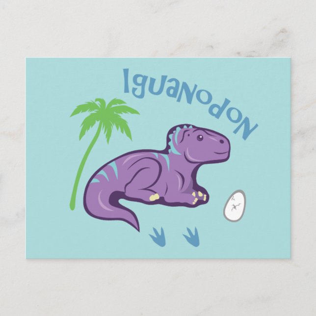 Carte Postale Cute Iguanodon (Devant)