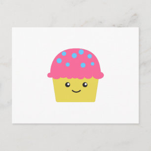 Carte Postale Cute Kawaii Cupcake
