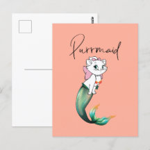 Cute Kitten Purrmaid - Fun Mermaid Design de chat