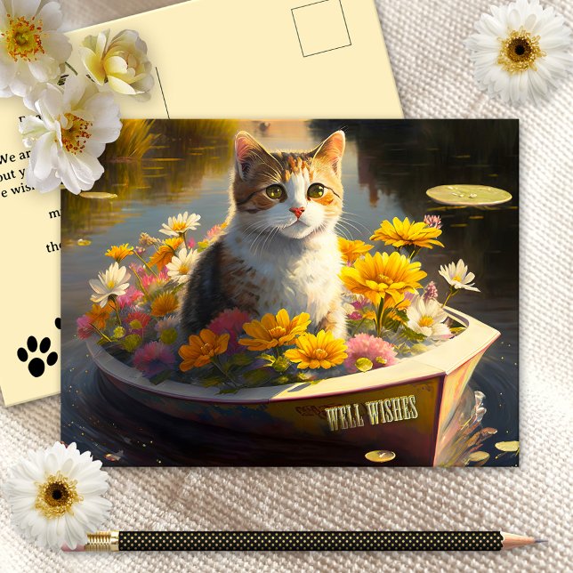Carte Postale Cute Kitten Se Bien Bientôt (Créateur téléchargé)