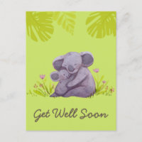 Cute Koala et des encouragements bien vert Postca