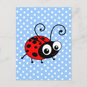 Carte Postale Cute Ladybug