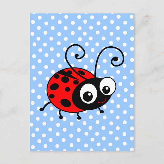 Carte Postale Cute Ladybug (Devant)