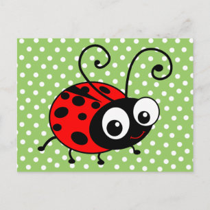 Carte Postale Cute Ladybug