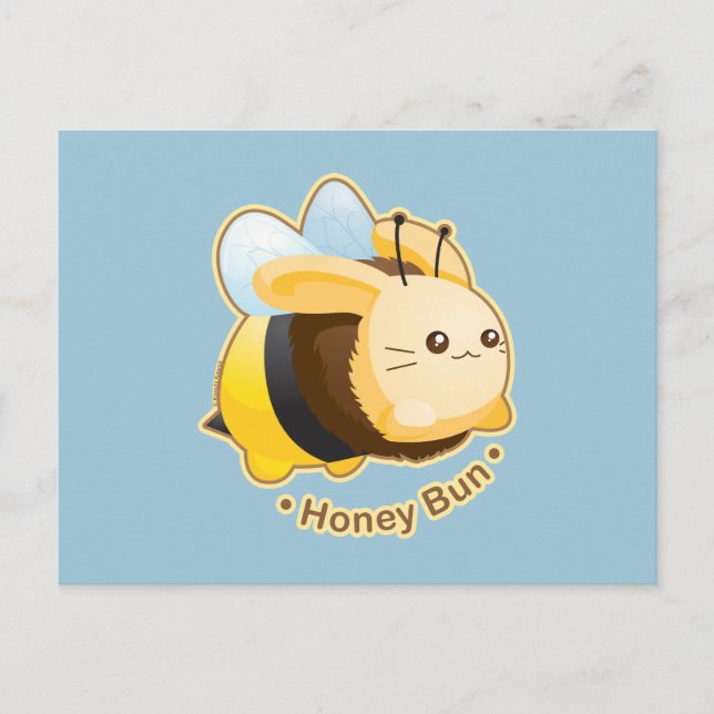 Carte Postale Cute lapey de miel (Devant)