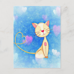 Carte Postale Cute Love Chat