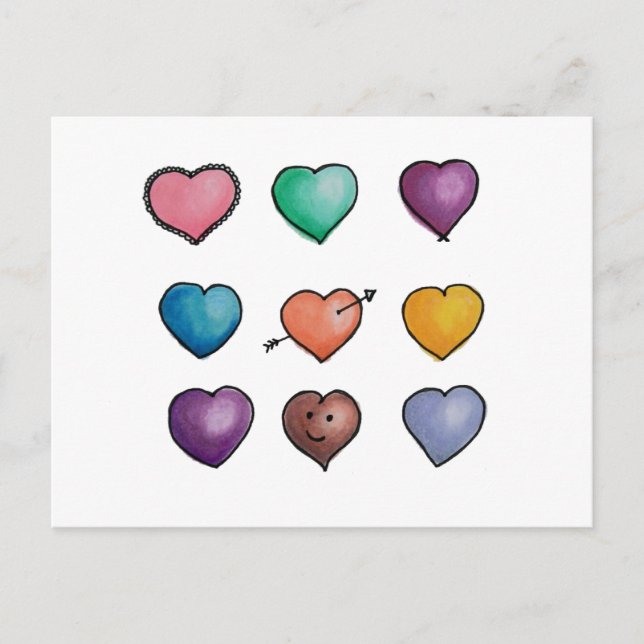 Carte postale Cute Lovehearts (Devant)