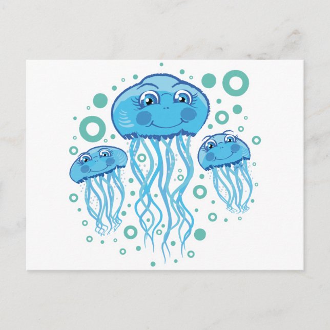 Carte Postale Cute méduse (Devant)
