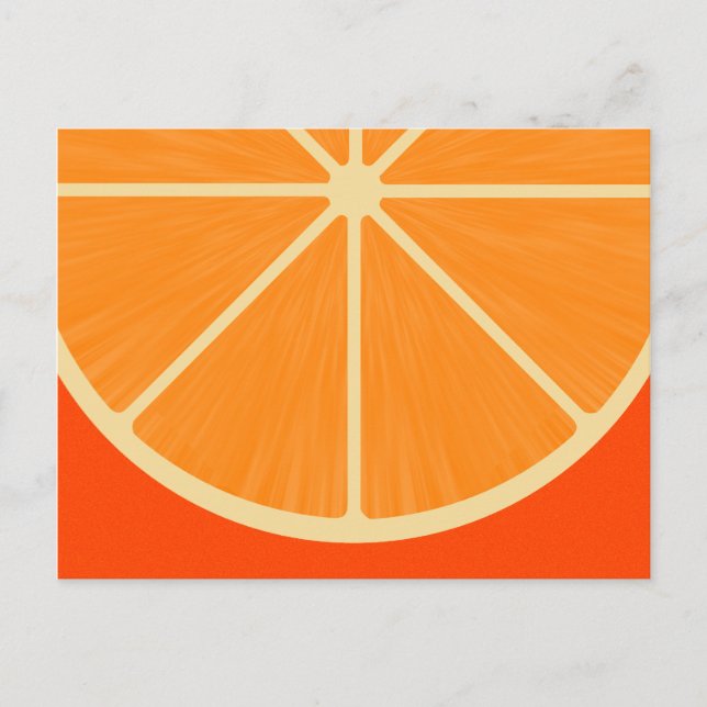 Carte Postale Cute Orange sSlice Postcard (Devant)
