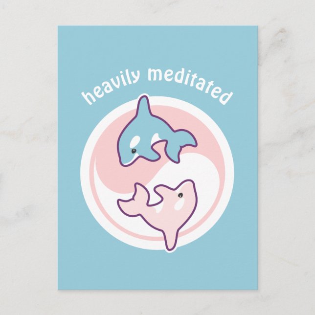 Carte Postale Cute Orca Whale Yin Yang (Devant)