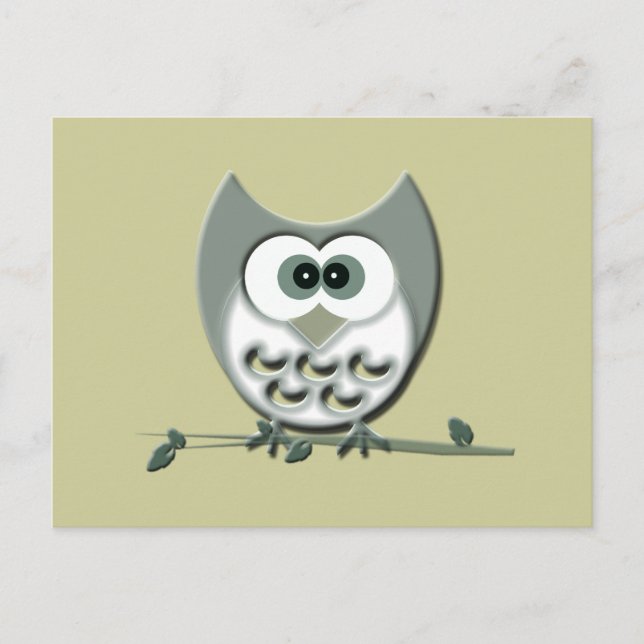 Carte Postale Cute Owl (Devant)