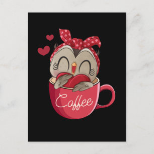 Carte Postale Cute Owl Coffee Mug Funny Owl Lover