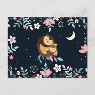 Carte Postale Cute Owls Valentine's Day Postcard