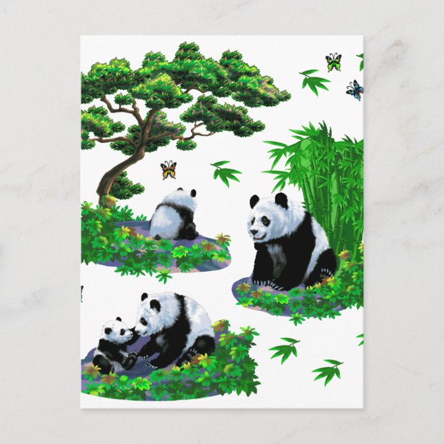 Carte Postale cute panda (Devant)