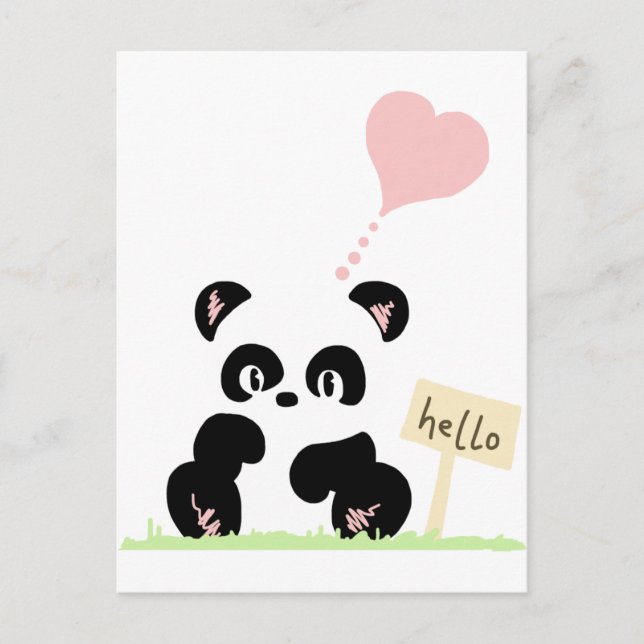 Carte Postale Cute Panda (Devant)