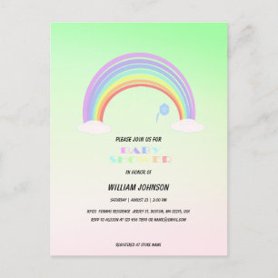 Carte Postale Cute Pastel Rainbow dégradé fleur Nom du thème