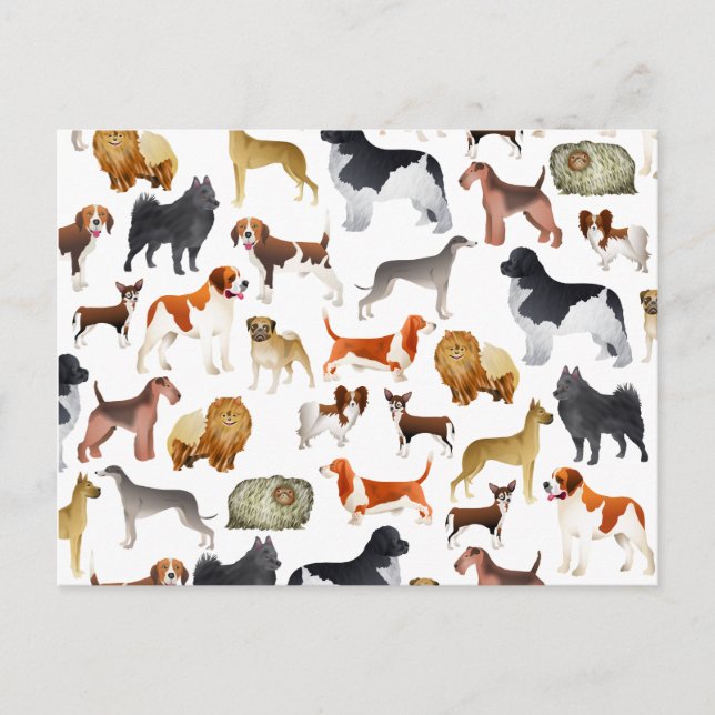 Carte Postale Cute Pedigree Papier peint pour chien animal de co (Devant)
