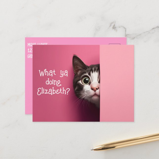 Carte Postale Cute Peeks (Devant/Arrière en situation)