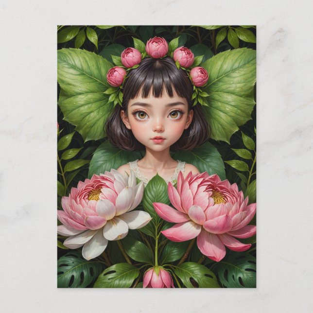 Carte Postale Cute Peony Fairy (Devant)