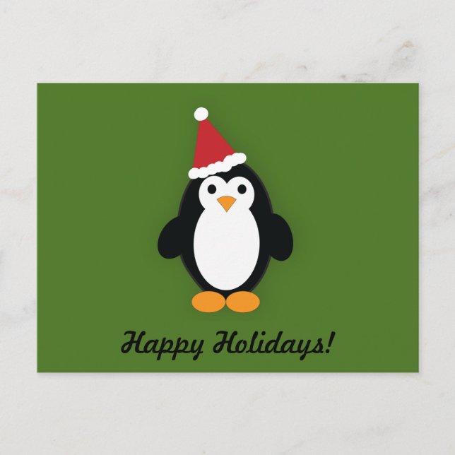 Carte Postale Cute Père Noël Penguin (Devant)