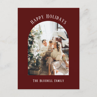 Carte Postale Cute Personalised Photo Happy Holidays Card.