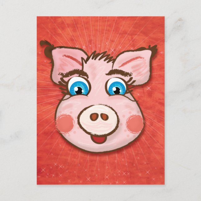 Carte postale Cute Pig (Devant)