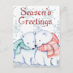 Carte Postale Cute Polar Bears