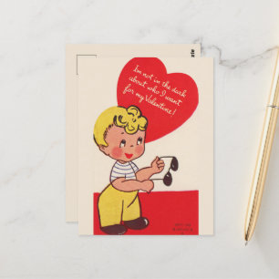 Carte Postale Cute rétro vintage Valentine
