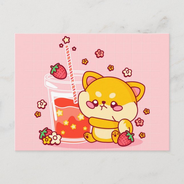 Carte postale Cute Shiba Inu Pup (Devant)