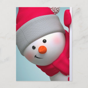 Carte Postale Cute Snowman
