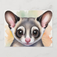 Cute Sugar Glider dans une aquarelle de rêve