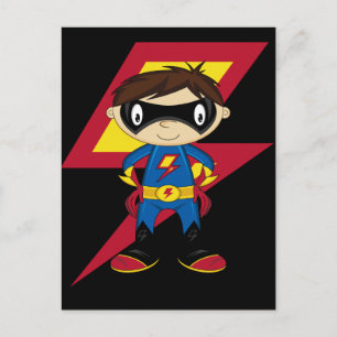 Carte Postale Cute Superhero Boy