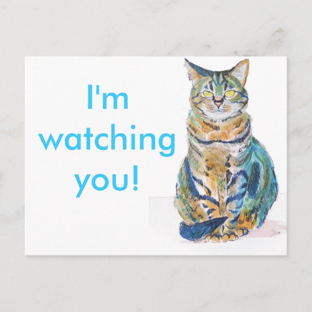 Carte Postale Cute tabby Chat (Devant)