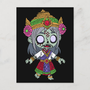 Carte Postale Cute Thai Zombie