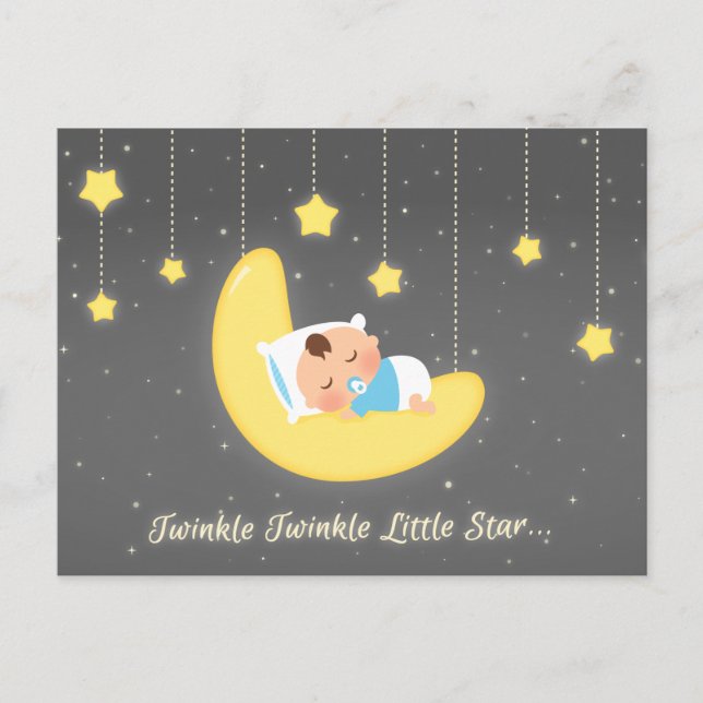 Carte Postale Cute Twinkle Twinkle Little Star Baby Nouveau-né (Devant)