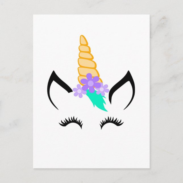 Carte postale Cute Unicorn (Devant)