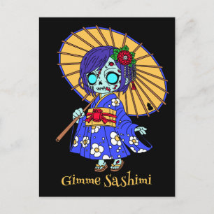 Carte Postale Cute Zombie japonais