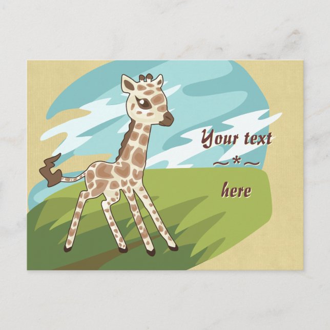 Carte postale Cutie Giraffe (Devant)
