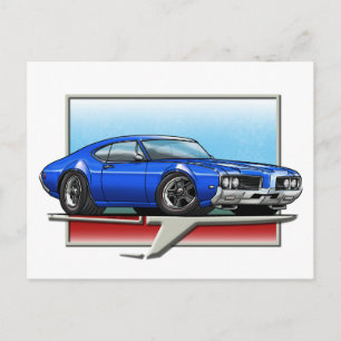 Carte Postale Cutlass bleu 1969