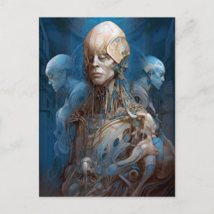Carte Postale Cyborg Futuristic Science Fiction